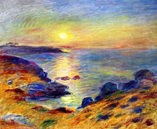 Pôr do sol em Douarnenez (Pierre-Auguste Renoir) - Reprodução com Qualidade Museu