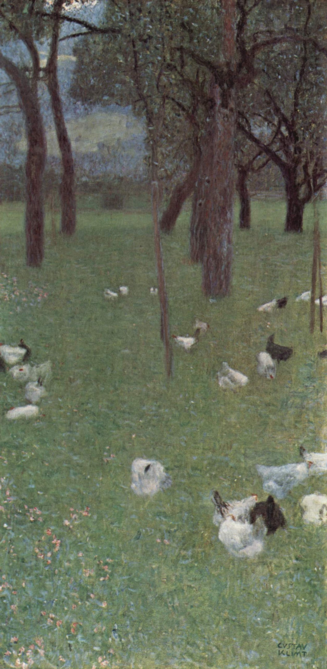 Depois da chuva - Jardim com galinhas em St. Agatha (Gustav Klimt) - Reprodução com Qualidade Museu