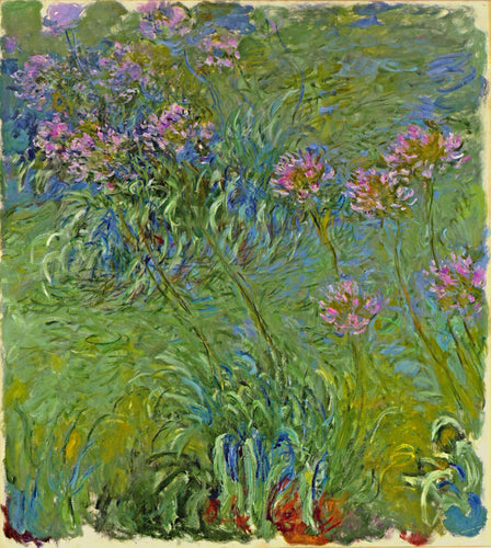 Flores de agapanthus (Claude Monet) - Reprodução com Qualidade Museu