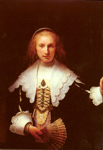 Retrato de Agatha Bas (Rembrandt) - Reprodução com Qualidade Museu