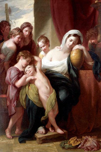 Agripina e seus filhos lamentando as cinzas de Germânico - Replicarte