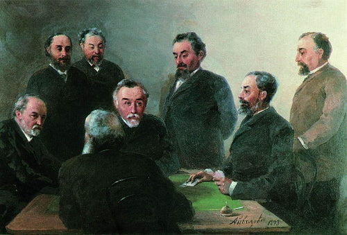 Aivazovsky com amigos (Ivan Aivazovsky) - Reprodução com Qualidade Museu