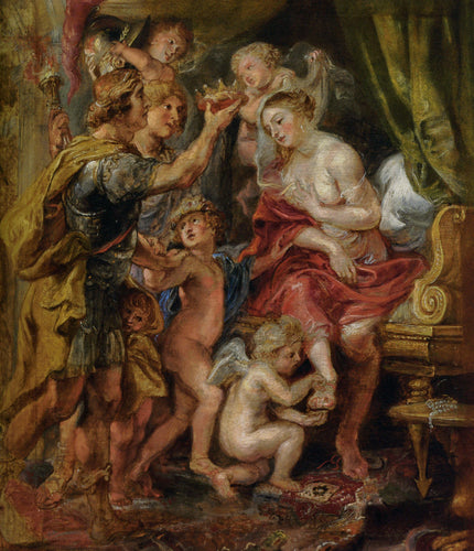 Alexandre e Roxana (Peter Paul Rubens) - Reprodução com Qualidade Museu