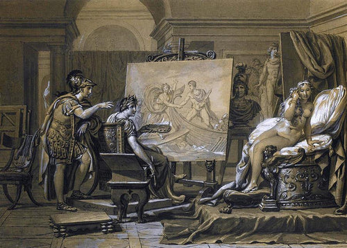 Apelles Painting Campaspe (Jacques-Louis David) - Reprodução com Qualidade Museu