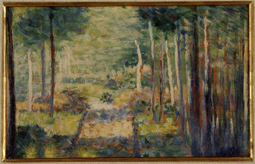 Beco na Floresta Barbizon (Georges Seurat) - Reprodução com Qualidade Museu