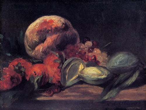 Amêndoas, Groselhas e Pêssegos (Edouard Manet) - Reprodução com Qualidade Museu