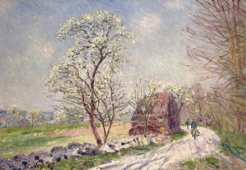 Ao longo da floresta na primavera (Alfred Sisley) - Reprodução com Qualidade Museu