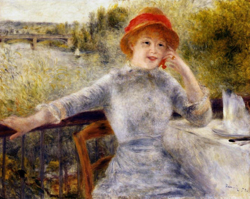 Alphonsine Fournaise na Ilha de Chatou (Pierre-Auguste Renoir) - Reprodução com Qualidade Museu