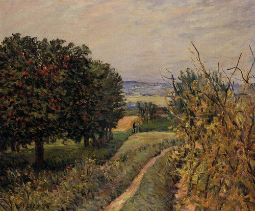 Entre as vinhas perto de Louveciennes (Alfred Sisley) - Reprodução com Qualidade Museu