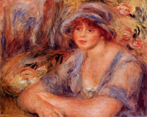 Andree In Blue (Pierre-Auguste Renoir) - Reprodução com Qualidade Museu