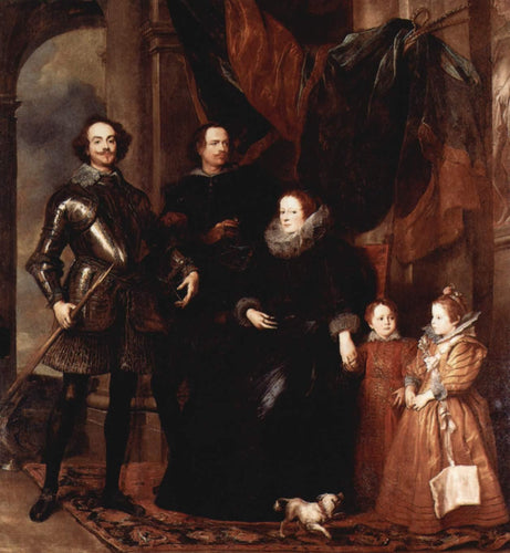 Retrato da família Lomellini (Anthony van Dyck) - Reprodução com Qualidade Museu