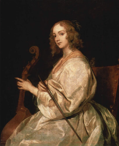 Retrato de Mary Ruthven, esposa do artista (Anthony van Dyck) - Reprodução com Qualidade Museu