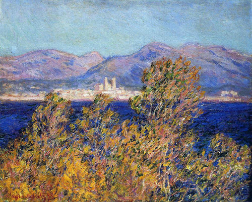 Antibes, visto do Vento do Cabo Mistral (Claude Monet) - Reprodução com Qualidade Museu