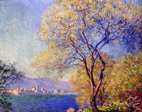 Antibes, visto dos jardins de Salis (Claude Monet) - Reprodução com Qualidade Museu