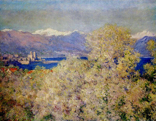 Vista de Antibes para os jardins de Salis (Claude Monet) - Reprodução com Qualidade Museu