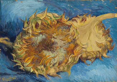 Natureza morta com dois girassóis (Vincent Van Gogh) - Reprodução com Qualidade Museu