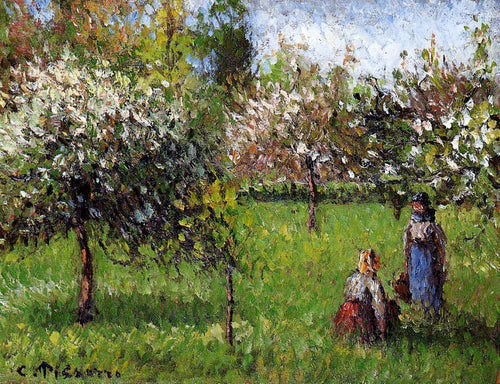Apple Blossoms, Eragny (Camille Pissarro) - Reprodução com Qualidade Museu