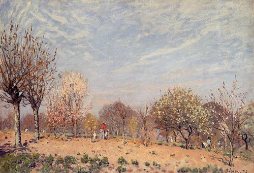 Macieiras em flor, manhã de primavera (Alfred Sisley) - Reprodução com Qualidade Museu