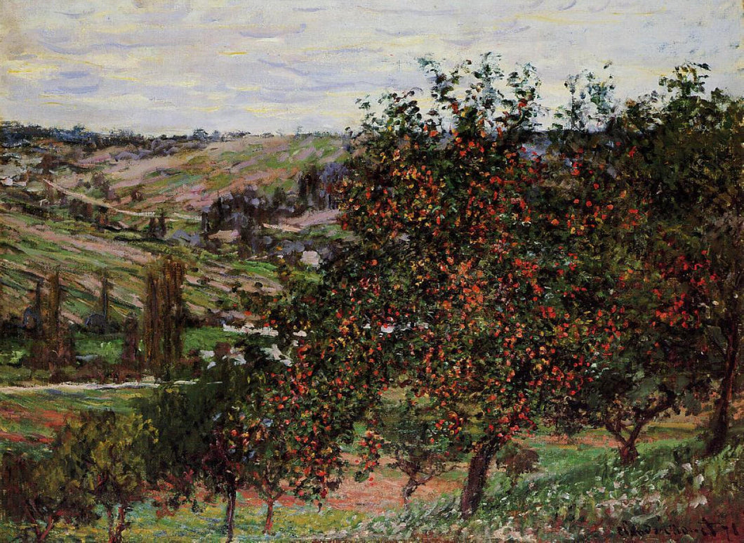 Macieiras perto de Vetheuil (Claude Monet) - Reprodução com Qualidade Museu