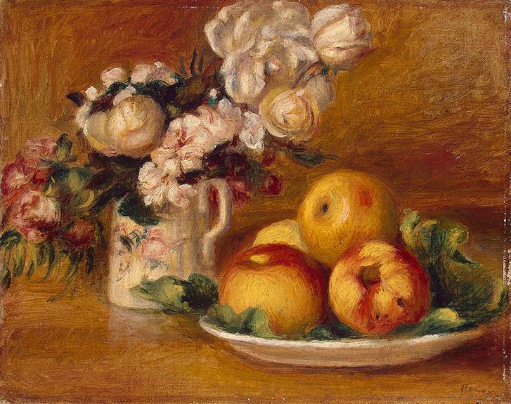 Maçãs e flores (Pierre-Auguste Renoir) - Reprodução com Qualidade Museu