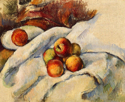 Maçãs em uma folha (Paul Cézanne) - Reprodução com Qualidade Museu