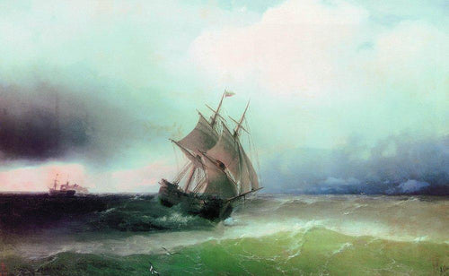 Aproximação da tempestade (Ivan Aivazovsky) - Reprodução com Qualidade Museu