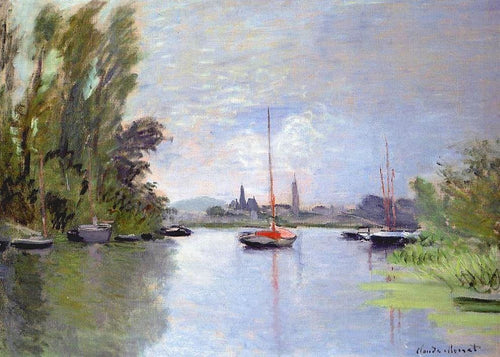 Argenteuil visto do pequeno braço do Sena (Claude Monet) - Reprodução com Qualidade Museu