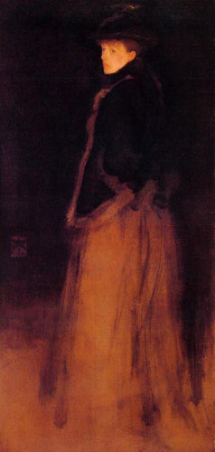 Arranjo em preto e marrom, o casaco de pele (James Abbott McNeill Whistler) - Reprodução com Qualidade Museu