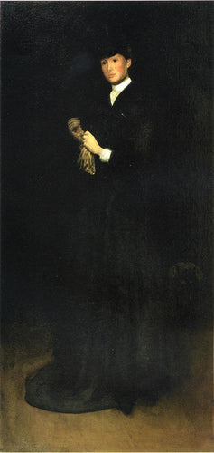 Arrangement In Black, No. 8 - Retrato da Sra. Cassatt (James Abbott McNeill Whistler) - Reprodução com Qualidade Museu