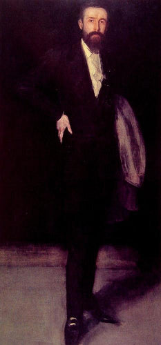 Arranjo de preto, retrato de FR Leyland (James Abbott McNeill Whistler) - Reprodução com Qualidade Museu