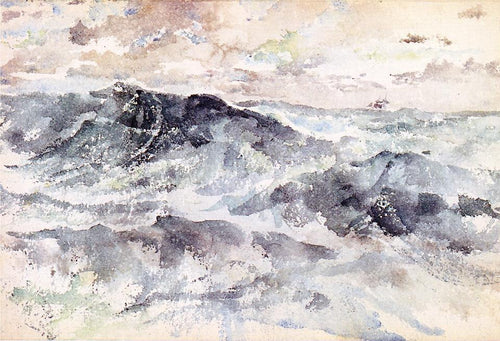 Arranjo em azul e prata - O Grande Mar (James Abbott McNeill Whistler) - Reprodução com Qualidade Museu