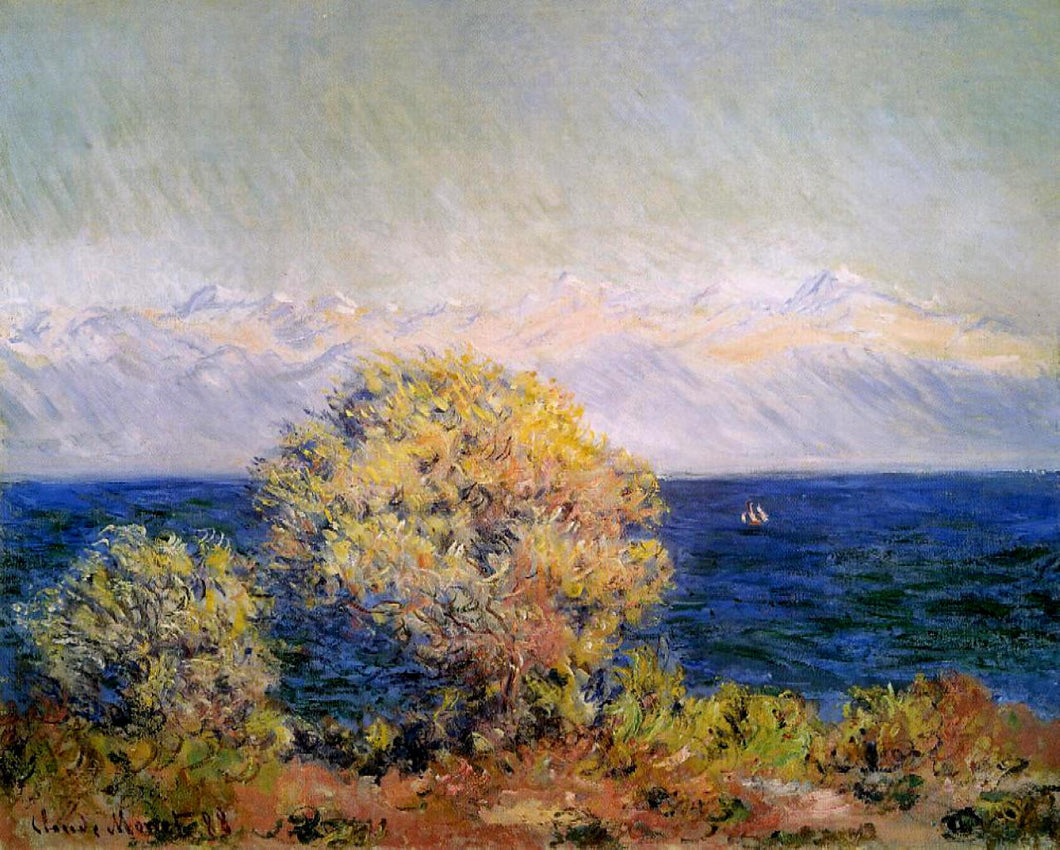 Em Cap Dantibes, Mistral Wind (Claude Monet) - Reprodução com Qualidade Museu