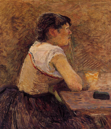 Em Gennelle, bebedor de absinto (Henri de Toulouse-Lautrec) - Reprodução com Qualidade Museu