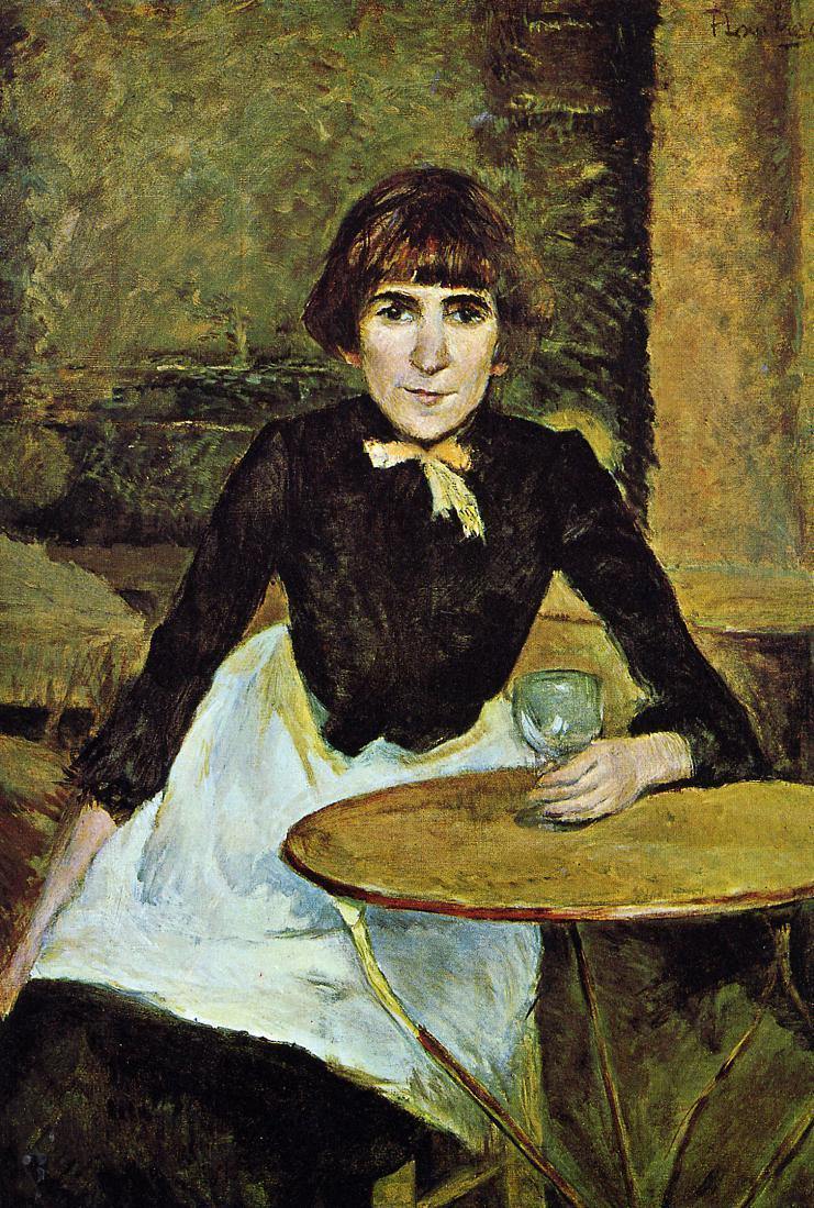 Na Bastilha - Retrato de Jeanne Wenz (Henri de Toulouse-Lautrec) - Reprodução com Qualidade Museu