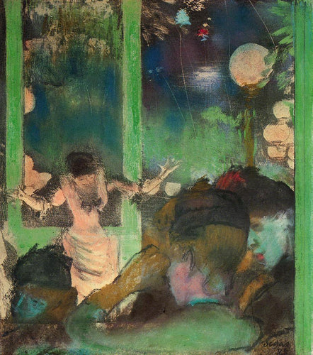 No Café Des Ambassadeurs (Edgar Degas) - Reprodução com Qualidade Museu