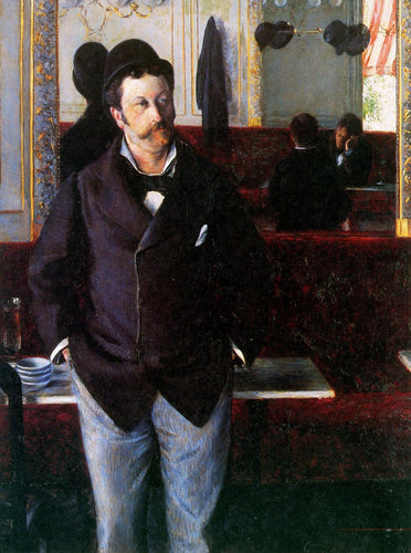 No Café, Rouen (Gustave Caillebotte) - Reprodução com Qualidade Museu