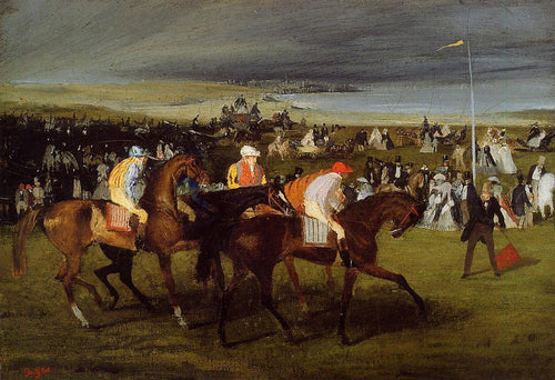 Nas corridas, o início (Edgar Degas) - Reprodução com Qualidade Museu