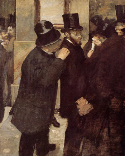 Na Bolsa de Valores (Edgar Degas) - Reprodução com Qualidade Museu