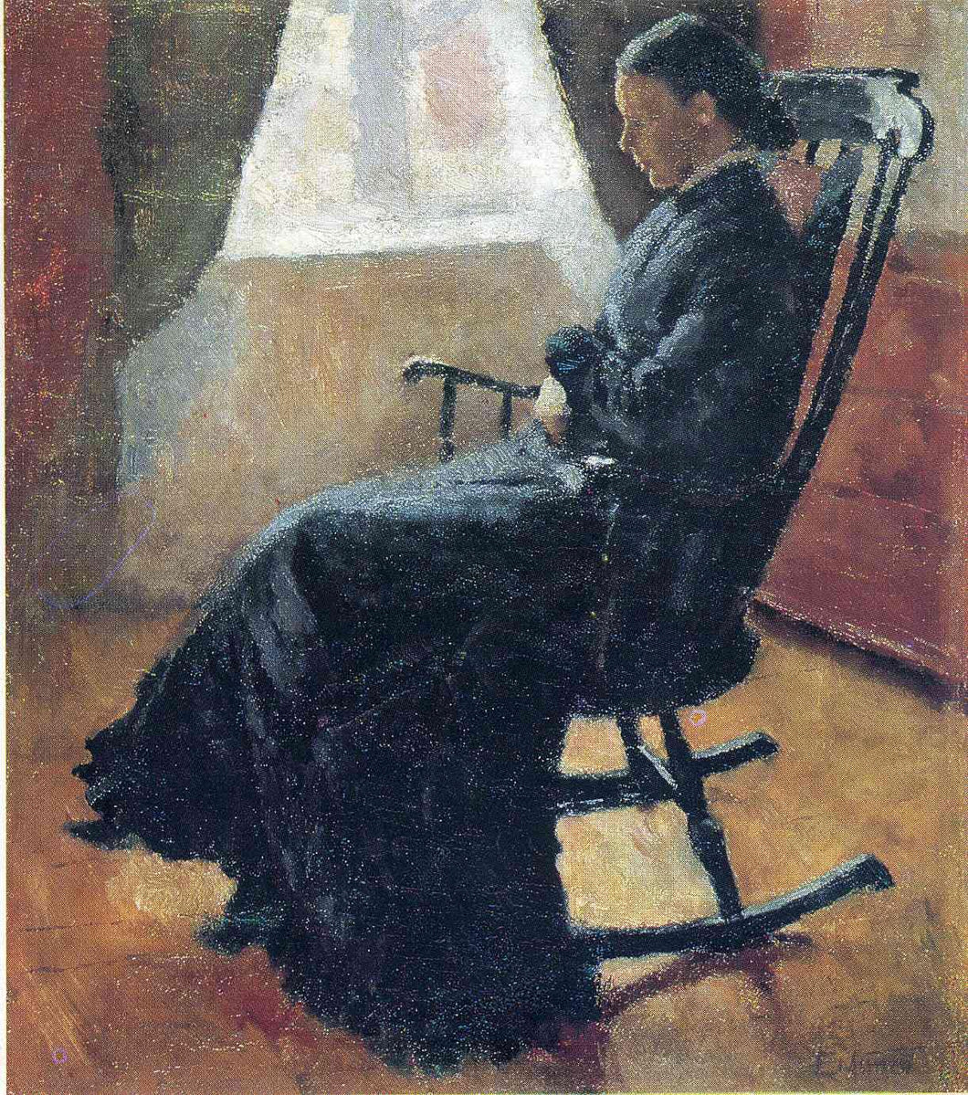 Tia Karen na cadeira de balanço (Edvard Munch) - Reprodução com Qualidade Museu