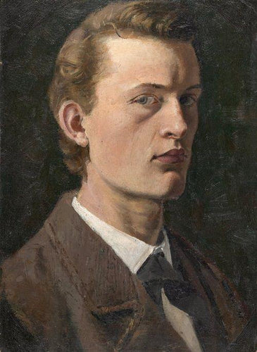 Auto-retrato (Edvard Munch) - Reprodução com Qualidade Museu