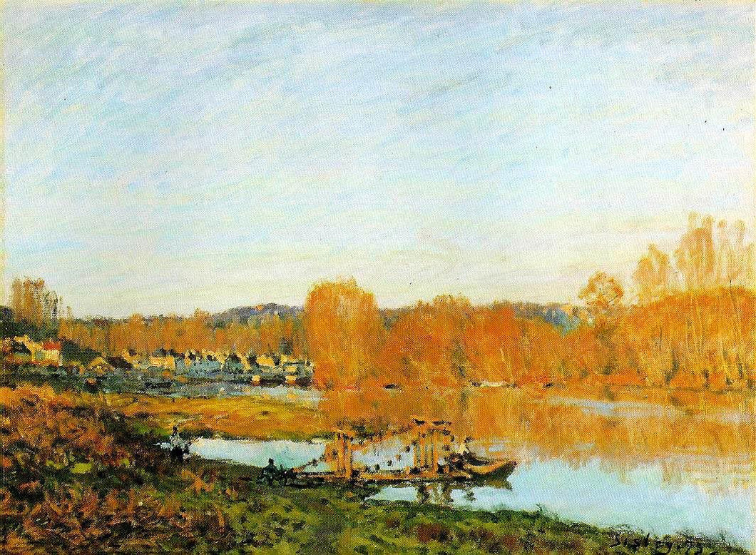 Outono, margens do Sena perto de Bougival (Alfred Sisley) - Reprodução com Qualidade Museu