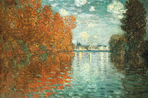 Efeito outono em Argenteuil (Claude Monet) - Reprodução com Qualidade Museu