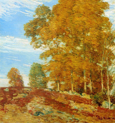 Autumn Hilltop, Nova Inglaterra (Childe Hassam) - Reprodução com Qualidade Museu