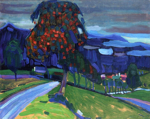 Outono em Murnau (Wassily Kandinsky) - Reprodução com Qualidade Museu