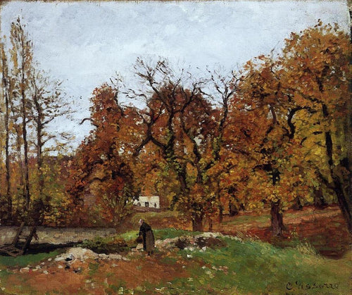 Paisagem de outono perto de Pontoise (Camille Pissarro) - Reprodução com Qualidade Museu