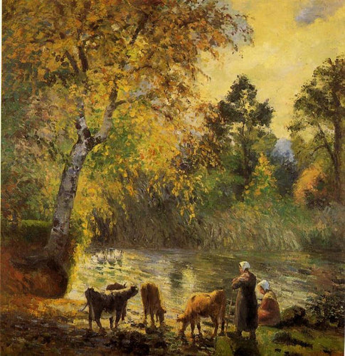 Outono, Lago Montfoucault (Camille Pissarro) - Reprodução com Qualidade Museu