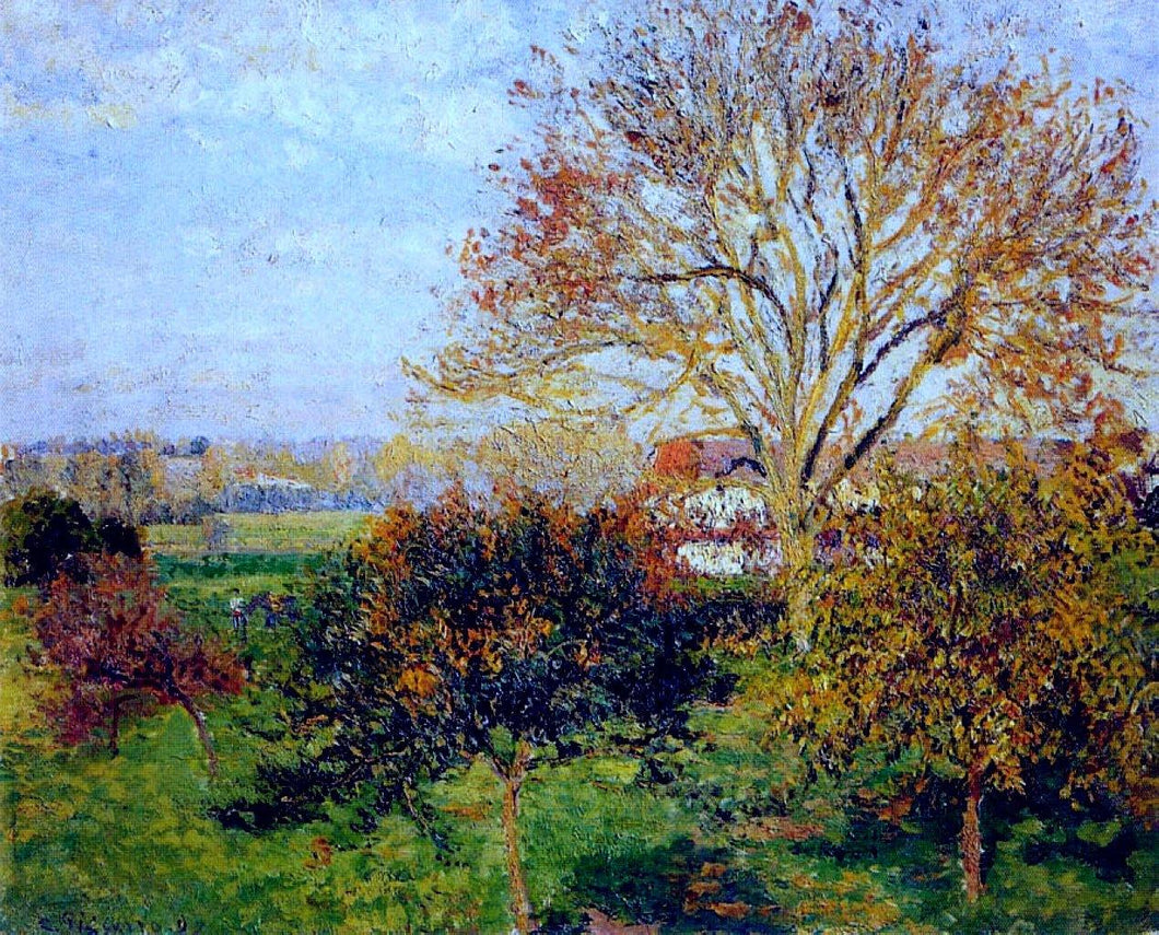 Manhã de outono em Eragny (Camille Pissarro) - Reprodução com Qualidade Museu