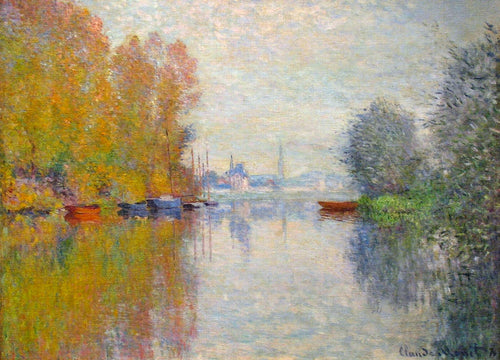 Outono no Sena em Argenteuil (Claude Monet) - Reprodução com Qualidade Museu