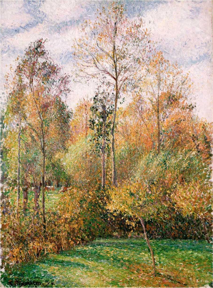 Outono, choupos (Camille Pissarro) - Reprodução com Qualidade Museu