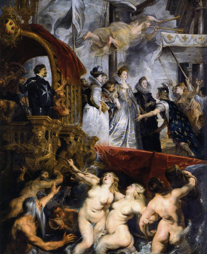 O pouso em Marselha (Peter Paul Rubens) - Reprodução com Qualidade Museu